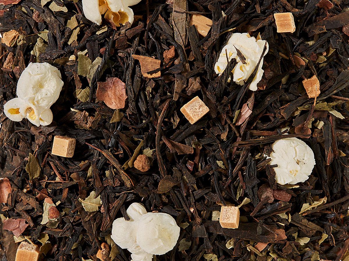 Miscela Di Tè Nero Black Sencha TV Night Popcorn Caramello Aromatizzata