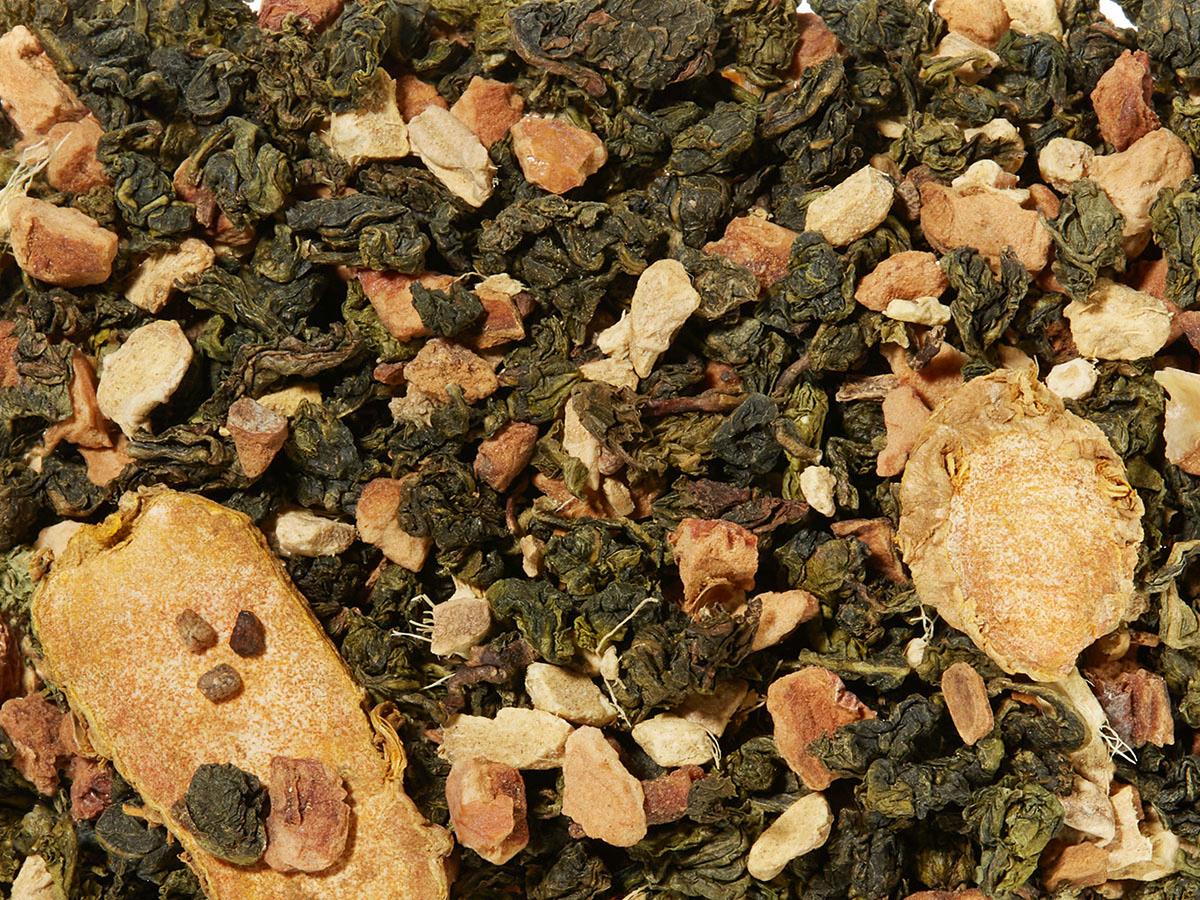 Miscela Di Tè Verde Oolong Acero Zenzero Gusto Acero Spezie Aromatizzato