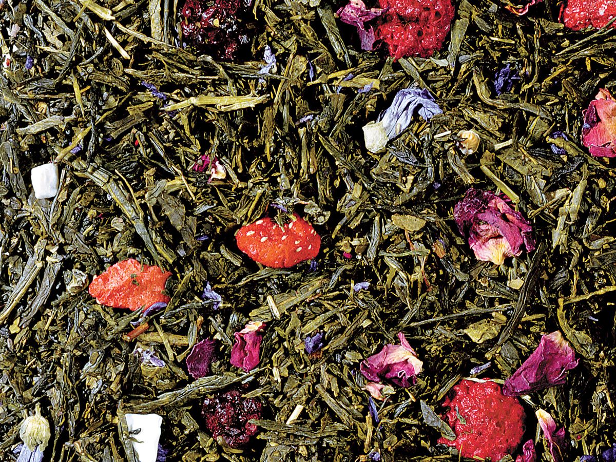 Miscela Di Tè Verde Sencha Berry Beauty Fragola Aromatizzata